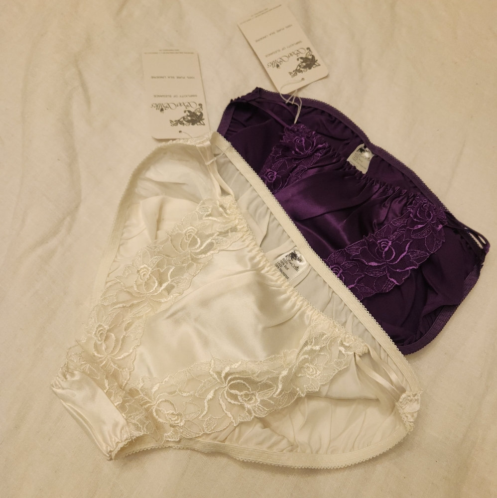 NWT 100% Silk Lace Panties